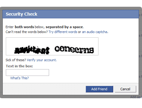 Text that's really hard to read on a CAPTCHA. Screenshot.