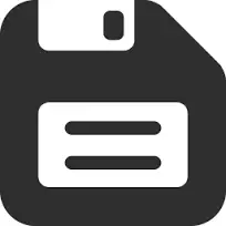 Floppy disk save icon.