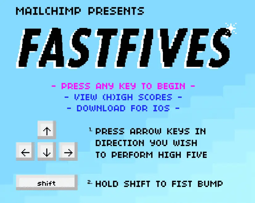 Game "Fast fives". Looks really old school.