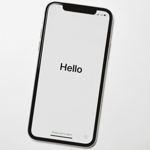 iPhone X welcome screen.