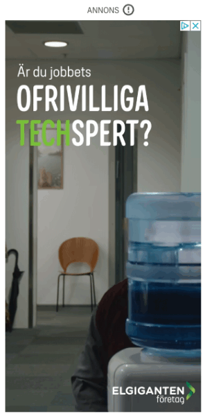 Dn.se Elgiganten ad. Showing ad default view.